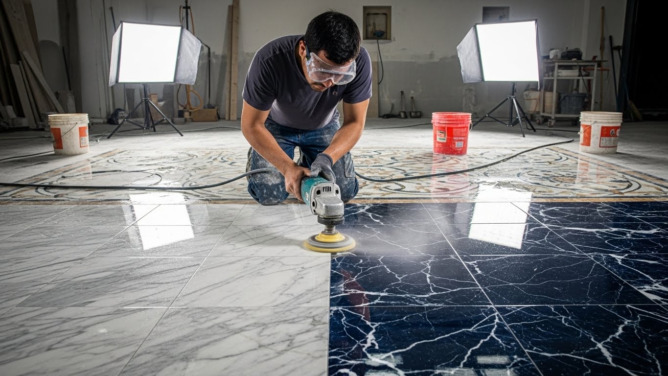 جلي بلاط تلميع رخام