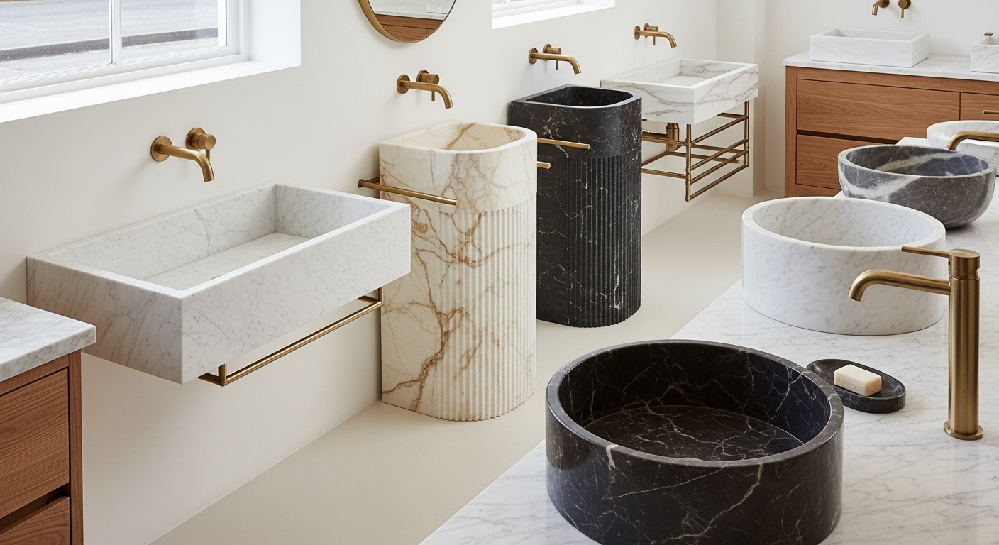 مغاسل رخام جديده