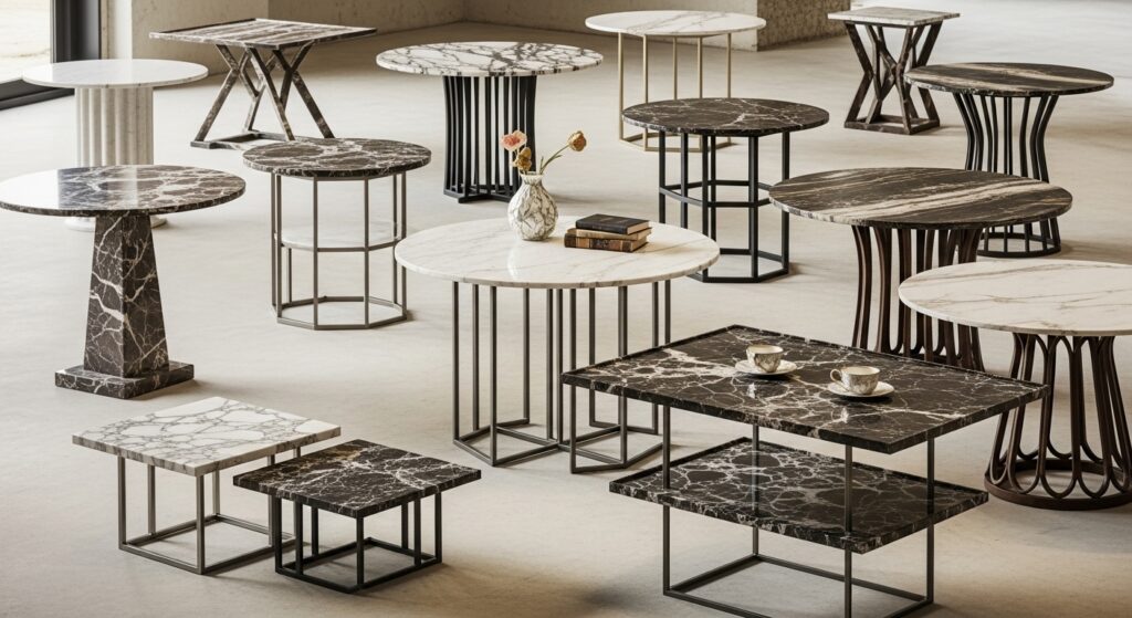 طاولات خدمة رخام: الدليل التحريري الشامل للاختيار الذكي والأناقة التي تدوم