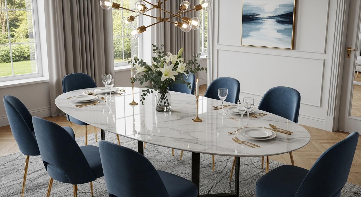 طاولة طعام رخام