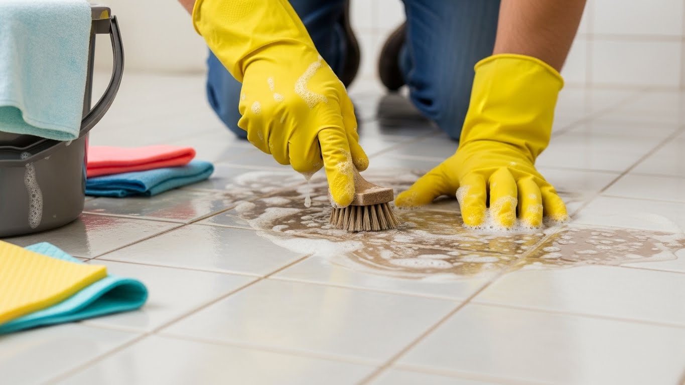 تنظيف البلاط