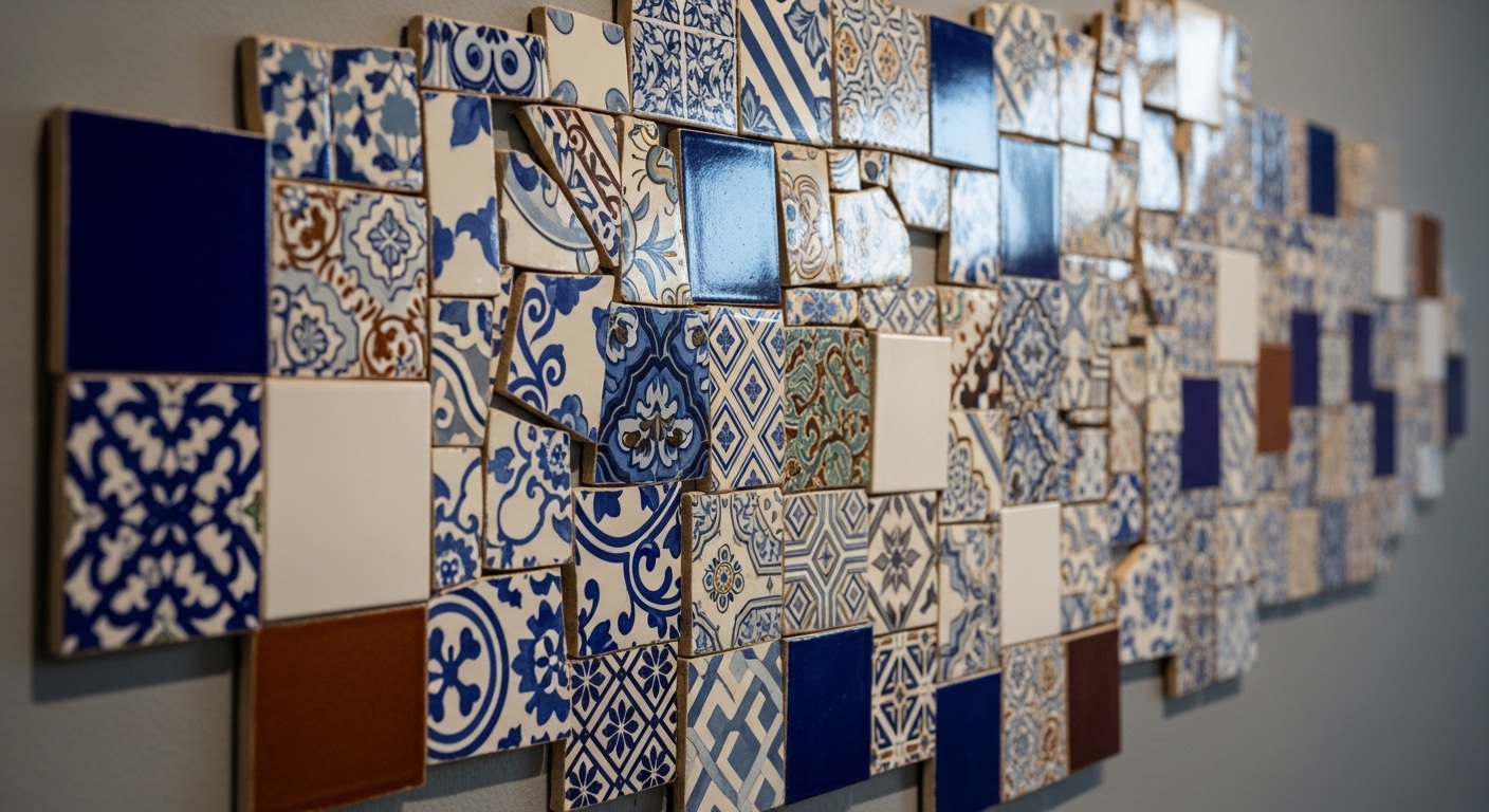 البلاطات الخزفية هي قطع