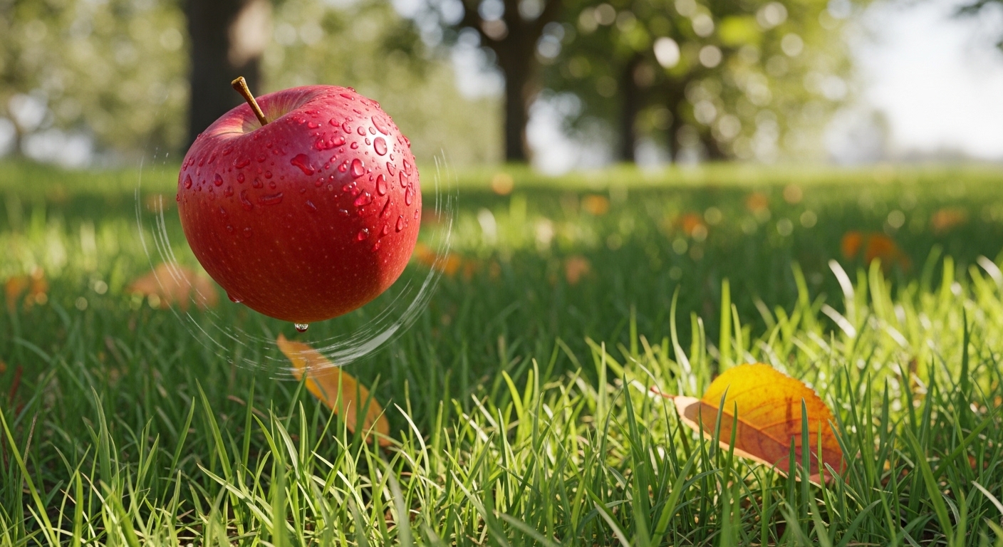 سقوط التفاحة باتجاه الأرض