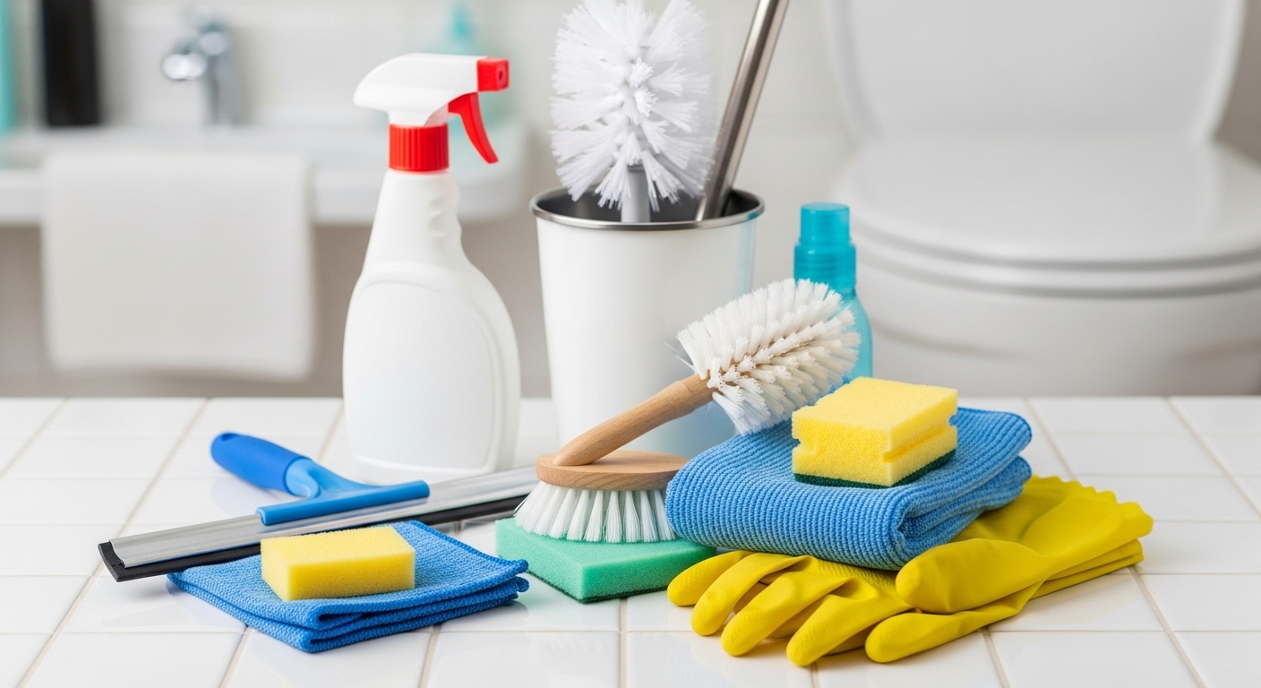 ادوات تنظيف الحمام