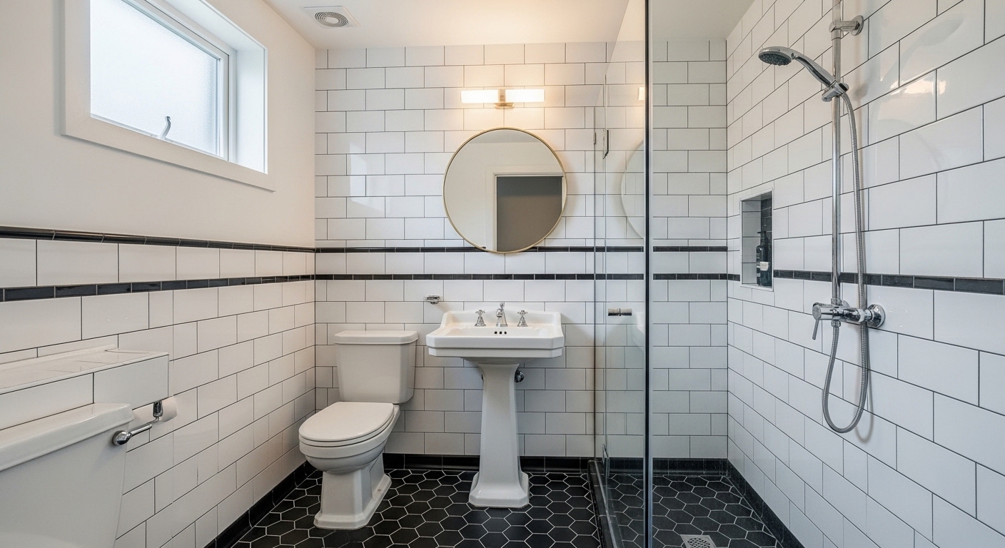 بلاط حمامات صغيرة