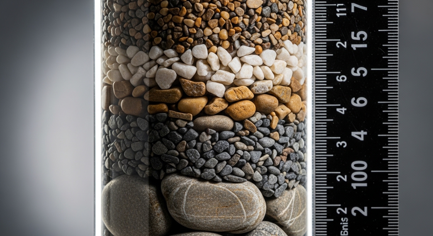 أي الخيارات الآتية يصف معنى حجم الحجر داخل المخبار