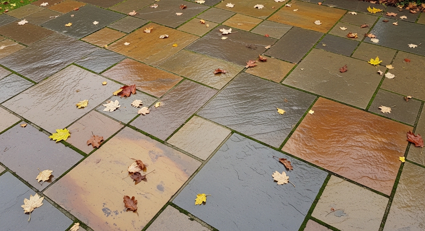 بلاط حجري خارجي